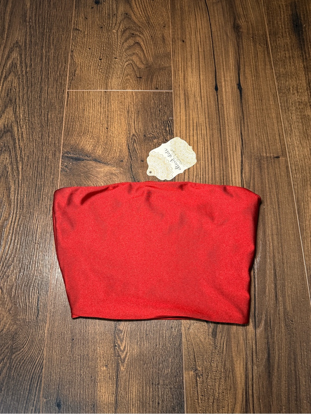 Altar’d State Red Strapless Bandeau Tube Top